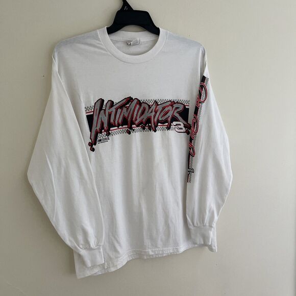 Dale Earnhardt 3 VTG The Intimidator Long Sleeve,  Chase Authentics, White- Lrg - Picture 3 of 13